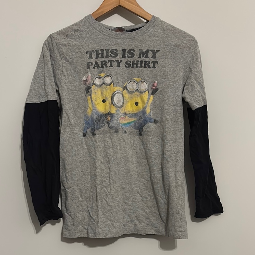 Despicable Me This Is My Party Long Sleeve Tee Sz 14